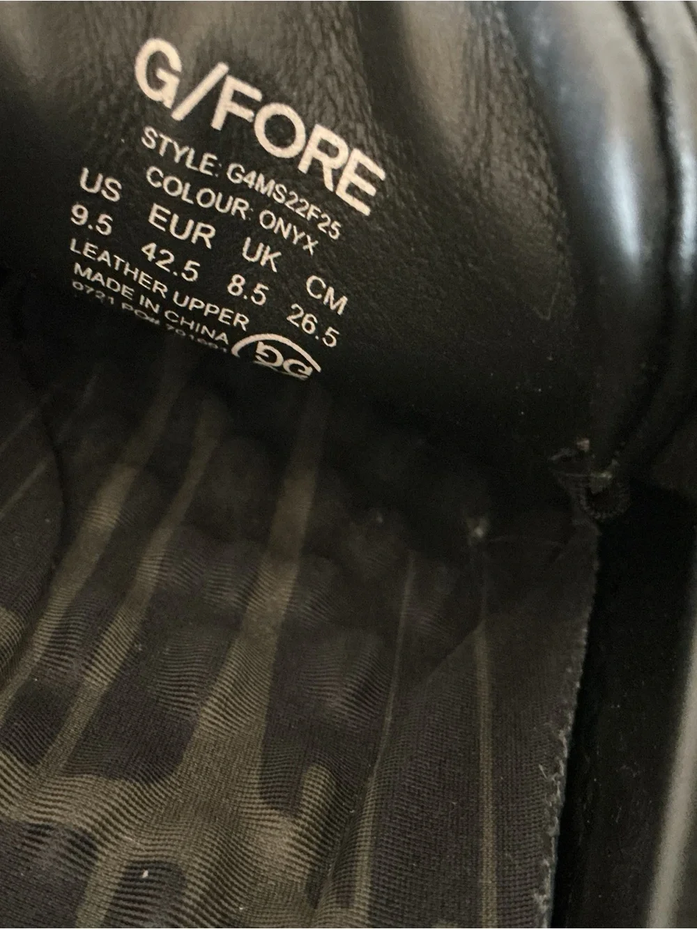 G/Fore Men Disruptor Onyx Black Leather Slip On Mules G4MS22F25 Size 9.5